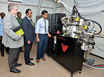 Dr. Albert van Jaarsveld (Vice Chancellor of UKZN); Mr Barlow Manilal (CEO: Technology Innovation Agency); Dr. Mathew Moodley (Physics, UKZN).